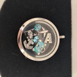 Stainless Steel Floating Memory Locket Travel Theme Charms Pendant